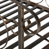 Outdoor Vintage Bronze Arch 6-ft Garden Bridge with Side-Rails