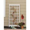 Outdoor 85-inch x 38-inch White PVC Vinyl Lattice Garden Trellis