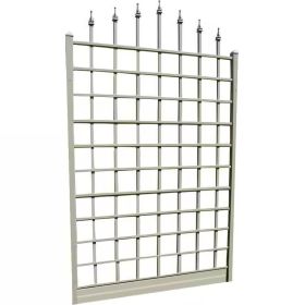 8-Foot Outdoor Garden Trellis in Mocha Brown Vinyl PVC