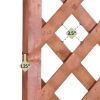 6-Foot Outdoor Garden Trellis with Classic Lattice in Brown Pine Wood