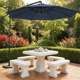 Terrace Umbrella, Courtyard Umbrella, Sun Umbrella, Navy Blue