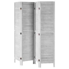 4 Panel Wooden Room Divider, Folding Screen Panels, 66.9*63.8 Inches Partition, Portable Decorative Screen for Room Separation in Home, Office