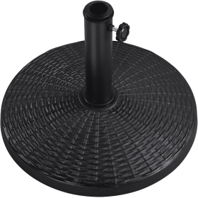 Patio Market Umbrella Base with Water Resistant Coating, Black