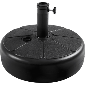 22L Water/ Sand Filled Outdoor Umbrella Base for Patio Lawn Garden, Black