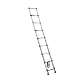 8.5ft Telescoping Ladder, Stainless Steel Lightweight Extension Ladder with Multi Button Retraction, 330LBS Load Capacity, Non Slip Feet