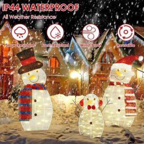 3-Piece 2D Outdoor Snowman Christmas Decorations Yard