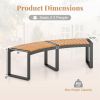 Set of 4 - Round Outdoor Metal Wood Backless Bench - Around Table Tree Fire Pit