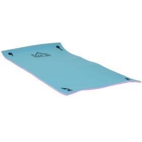 10 x 5 Floating Water Mat, 3-Layer Swimming Pool Float, XPE Foam, Tear Resistant Mesh Layer, Portable Foam Raft, Durable Water Activities Mat for (Option: Pink-1520x380x380 mm)