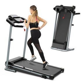 Foldable Treadmill For Home Use, Shock-absorbing, Non-slip, Multi-functional, Essential Fitness Equipment For The Whole Family. (Option: Black)