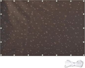 Sun Shade Sail 9'9"x13' Waterproof Shade Cloth Canopy Sunshade Camping Tarps Tent Cover with Grommets for Backyard Yard Deck Patio Pergola Garden (size: Coffee-Waterproof  9'9"x13')
