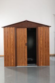 6ft x 6ft Outdoor Metal Storage Shed with Metal Foundation ,With window (Color: as Pic)